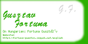 gusztav fortuna business card